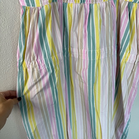 NWOT GANNI Stripe Cotton Maxi Strap Dress Multicolor Boho Casual Women’s Size 4 - Picture 11 of 16